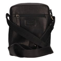 Lagen Pánska kožená crossbody taška 290602 BLK