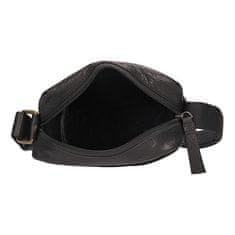 Lagen Pánska kožená crossbody taška 290602 BLK