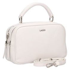 Lagen Dámska kožená crossbody kabelka BLC-22/2068 WHITE