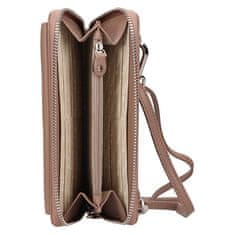 Lagen Dámska kožená crossbody kabelka BLC/5425 TAUPE