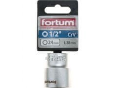 Fortum Hlavica nástrčná 1/2", 24mm, L 38mm