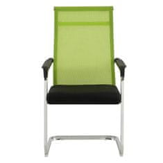 KONDELA Zasadacia stolička, zelená/čierna, RIMALA NEW