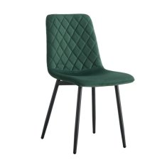 KONDELA Jedálenská stolička, smaragdová Velvet látka/kov, DAMIA TYP 2