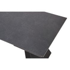 KONDELA Jedálenský rozkladací stôl, grafit/čierna, 160-240x90 cm, SALAL
