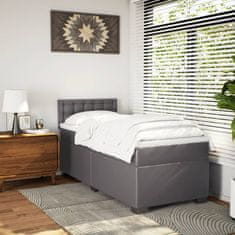 Petromila vidaXL Boxspring posteľ s matracom sivá 100x200 cm umelá koža