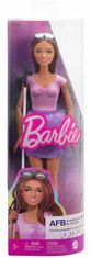 Mattel Panenka Barbie Fashionistas modelka, fialová sukně s volánky, 65. výročí FBR37