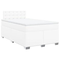 Petromila vidaXL Boxspring posteľ s matracom, biela 120x190 cm, umelá koža