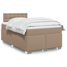 Petromila vidaXL Boxspring posteľ s matracom kapučínová 140x190 cm umelá koža