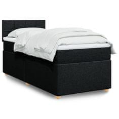 shumee Posteľný rám boxspring s matracom čierny 90x190 cm látka