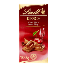 LINDT Lindt mliečna čokoláda s náplňou z čerešňového destilátu Kirschwasser 100g