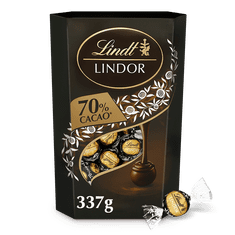 LINDT LINDOR pralinky Horká čokoláda 70%, 337g