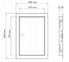 BOBIMARKET biele kovové dvere 20x20 so zámkom