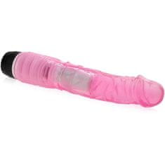 XSARA Gelový vibrátor elastický penis dildo s nastavitelnými vibracemi - 77514296