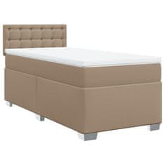 Petromila vidaXL Boxspring posteľ s matracom kapučínová 100x200 cm umelá koža