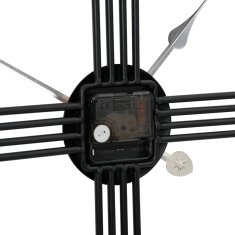 Petromila vidaXL Nástenné hodiny čierne Ø60 cm železo