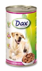 DAX Dog kúsky teľacie, konzerva 1240 g