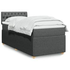 shumee Boxspring posteľ s matracom tmavosivá 90x190 cm látka