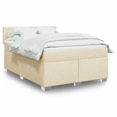 shumee Posteľný rám boxspring s matracom krémový 160x200 cm látka