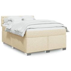 shumee Posteľný rám boxspring s matracom krémový 160x200 cm látka