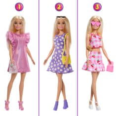 Mattel Barbie Šatník snů v pastelových barvách s panenkou, oblečky a doplňky, 25+ herních dílků HXD58