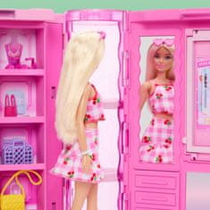 Mattel Barbie Šatník snů v pastelových barvách s panenkou, oblečky a doplňky, 25+ herních dílků HXD58