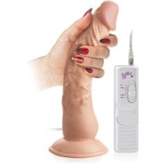 XSARA Vibrátor penis realistické dildo na přísavce s nastavitelnými vibracemi - 77699919