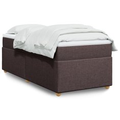 shumee Boxspring posteľ s matracom tmavohnedá 90x190 cm látka