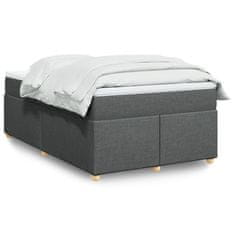 shumee Boxspring posteľ s matracom, tmavosivá 120x190 cm, látka