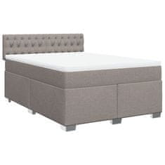 shumee Boxspring posteľ s matracom sivohnedý 140x190 cm látka