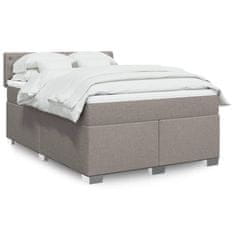 shumee Posteľný rám boxspring s matracom sivohned 160x200 cm látka