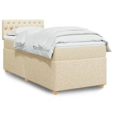 shumee Posteľný rám boxspring s matracom krémový 90x190 cm látka