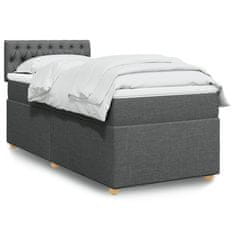 shumee Boxspring posteľ s matracom tmavosivá 100x200 cm látka