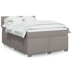 shumee Boxspring posteľ s matracom sivohnedý 140x190 cm látka