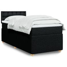 shumee Posteľný rám boxspring s matracom čierny 90x190 cm látka