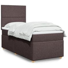 shumee Boxspring posteľ s matracom tmavohnedá 90x190 cm látka