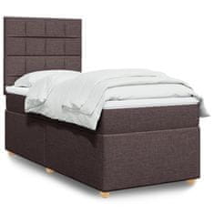 shumee Boxspring posteľ s matracom tmavohnedá 90x190 cm látka