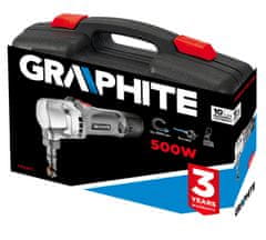 Graphite 500W nožnice na plech, kufor