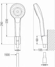 Mexen Royo vaňová sada R05, biela - 72203R05-20