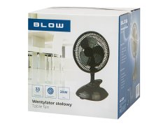 Blow 44-023# Stolný ventilátor 6"/15cm klip 25in 2v1 čierny