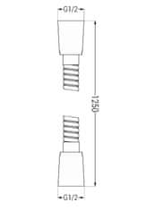 Mexen príslušenstvo, Sprchová hadica 125 cm, oceľová, chrómová, 79435-00