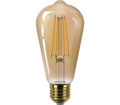 Philips Philips Vintage LED filament žiarovka E27 ST64 7W (40W) 470lm 1800K nestmievateľná, zlatá