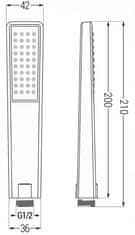 Mexen Uno, podomietkový sprchový set DR72, chrómová, 71435DR72-00