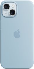 Apple iPhone 15 Silicone Case with MS - Light Blue