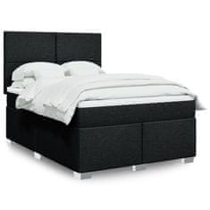 shumee Boxspring posteľ s matracom čierny 140x190 cm látka