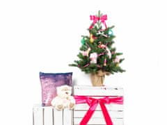 LAALU Zdobený umelý vianočný stromček SWEET DECOR 75 cm V KVETINÁČI