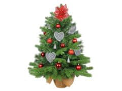 LAALU Zdobený umelý vianočný stromček HEART OF THE WIND 75 cm V KVETINÁČI