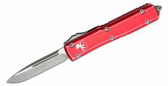 Microtech 121-10DRD Ultratech Distressed Red automatický nôž 8,8 cm, Stonewash, červená, hliník