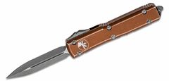 Microtech 121-10DTA Ultratech Distressed Tan automatický nôž 8,8 cm, Stonewash, hnedá Tan, hliník