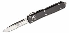 Microtech 121-5 Ultratech Satin Partial Serrated automatický nôž 8,8 cm, čierna, hliník