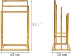 EDCO Vešiak na uteráky bambus 42x24x81, 5cm